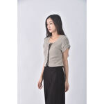 (XS（含）以下) tsesay線條灰色短袖上衣二手衣, , large