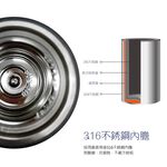 PERFECT 理想牌 極緻超輕量316不鏽鋼真空杯保溫杯彈蓋杯 霧黑350cc-Leidea樂德兒, , large