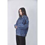 (XL) mosof丹寧牛仔排扣藍色外套二手衣, , large