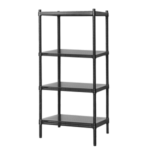 【Y HOUSE】75x45x150cm perforated plate four-layer rack perforated plate rack iron rack - black paint
