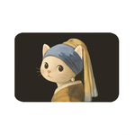 【Monster】 Soft Diatomaceous Earth Absorbent Mat – Nordic Animal Series (60x40cm) – Pearl Cat, , large