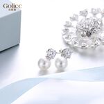 【Gulicc】古莉可 耳環 時尚單鑽簡約款珍珠耳環, , large