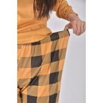 (S) leisure wear格紋黃色套裝二手衣, , large