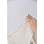 (S) 【安于晴Charlene私服】nnine質感V領白色長袖上衣二手衣, , large