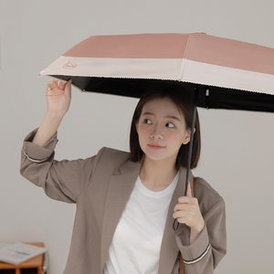 【rento】防曬黑膠刺繡迷你傘-日暮貓