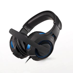 E-BOOKS S94 Thunder Stereo Headset Microphone 40mm Driver Single-Ear Microphone Adjustable Reliable Noise Cancelling Leather Earmuffs with 2-to-1 AV Sound Source Adapter Cable