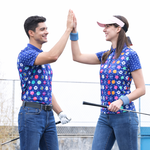 【FALALI】Short-sleeved cooling polo shirt - Men's (purple) , , large