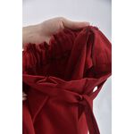 (S) 高腰質感紅色短褲二手衣, , large