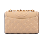 TORY BURCH Fleming 縫線翻蓋小款流蘇二用包/沙色, , large