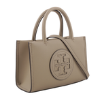TORY BURCH Ella 圓形標誌牛皮迷你二用托特包/陶灰色, , large
