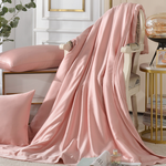 【Betrise】Fanghua Pink | C Energy Series 60-count 100% pure Tencel light-quenched graphene cotton quilt/four-season quilt 5X6.5 feet per set (with 2 free pillowcases of the same style), , large