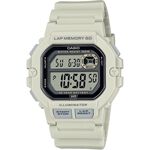 CASIO 卡西歐 運動訓練10年電力手錶-米白 WS-1400H-8AV, , large