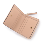 Tory Burch Kira 絎縫皮革暗釦拉鍊零錢袋短夾/淺沙色, , large