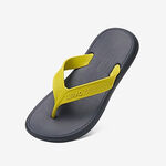 HANG TEN 環保夾腳拖鞋 男鞋 人字拖 旅遊 休閒 逛街 簡約 時尚 Q彈 無異味 耐磨 防滑 黑 黃 灰 綠, , large