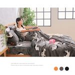 【DUYAN 竹漾】法蘭絨 單人/雙人/加大 床包兩用毯被組 / 米魯可喵, , large
