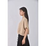 (F) balen韓牌質感杏色短袖上衣二手衣, , large