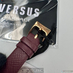 [星晴錶業]VERSUS VERSACE手錶,36mm,VV00375酒紅色錶面玫瑰金錶殼酒紅色真皮皮革錶帶款, , large