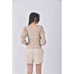 (S) air space lady質感杏色長袖上衣二手衣, , large