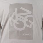 KINGO-大尺碼-男款 圓領T恤-灰卡其-413115, , large