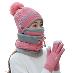 Fleece-Lined Beanie Set – 4 Pcs, , large