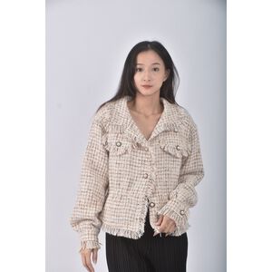 (L) lovfee質感小香風杏色外套二手衣