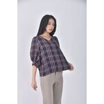 (S) earth music ecology格紋藍色長袖上衣二手衣, , large