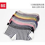 【BVD】1/2條紋直角女襪<黑>B520 女襪 短襪 休閒穿搭襪, , large