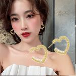 【Gulicc 】古莉可 耳環 金心閃耀珍珠耳環, , large