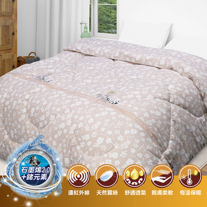 INDAIN_鍺抗菌可水洗蠶絲被/棉被胎-奶霜粉