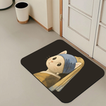 【Monster】 Soft Diatomaceous Earth Absorbent Mat – Nordic Animal Series (60x40cm) – Pearl Cat, , large