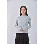 (S) jenny eyelet韓牌質感木耳邊綠色長袖上衣二手衣, , large