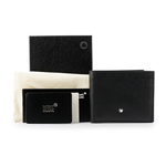 Montblanc 萬寶龍 匠心系列防刮牛皮對開6卡短夾/黑色, , large