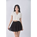 (S) yoco高腰質感黑色短褲二手衣, , large