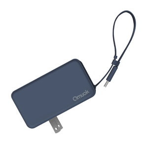 【amuok】COMPACT STRENGTH Charger with Power Bank for iPhone(Blue)