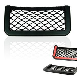 Mobile phone mesh bag large size - black, sticky and lockable