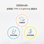 【Leo手機周邊專賣店】 LaPO 20W雙向快充二合一充電器行動電源(WT-06)  /  Type-C  / 水藍, , large