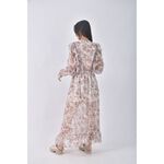 (S) mercci22碎花荷葉邊白色洋裝二手衣, , large