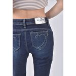 (M) et boite丹寧牛仔質感棉質藍色長褲二手衣, , large