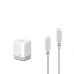 Moshi【快充組】Rewind GaN 20W 充電頭+USB-C to USB-C 充電線 (灰), , large