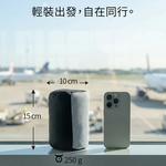 Litume E650 天鵝絨旅行毛毯 深藍灰, , large