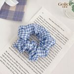 【Gulicc】古莉可 髮圈 法式簡約藍色經典大腸髮圈2入, , large