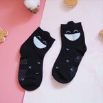 [Kaimei Cotton Industry] 12 pairs set, random and excellent, MIT made in Taiwan, pure cotton anti-slip children's socks - smiling style 13-16cm Kaimei Cotton Industry, , large