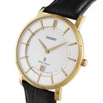 ORIENT 東方錶 SLIM 紳士輕薄石英錶-金框x黑/38mm FGW01002W, , large