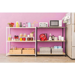 【Y HOUSE】Pine 120x45x60 cm three-layer paint color storage shelf wooden shelf - teak paint white, , large
