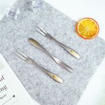 【純鈦水果點心叉 5入】叉子 蛋糕叉 水果叉 甜點叉子 鈦餐具, , large