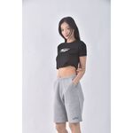 (S) uniqlo高腰質感棉質灰色短褲二手衣, , large