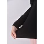 (S) stitch snap韓牌質感黑色長袖上衣二手衣, , large