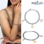 【快速出貨】MORELLATO TALISMANI系列 不鏽鋼 雙色星月閃耀手鍊 SAUY09, , large