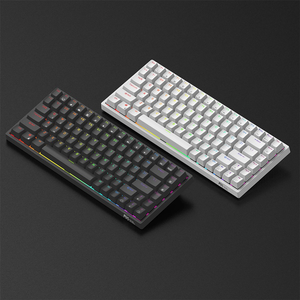 [樂維科技]RK84 75% 藍牙三模無線機械鍵盤 茶軸 RGB 黑色