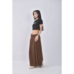 (M) mzi studio質感素面深棕色長裙二手衣, , large